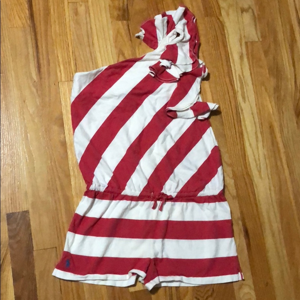 Ralph Lauren asymmetrical shorts one piece romper